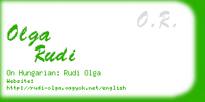 olga rudi business card